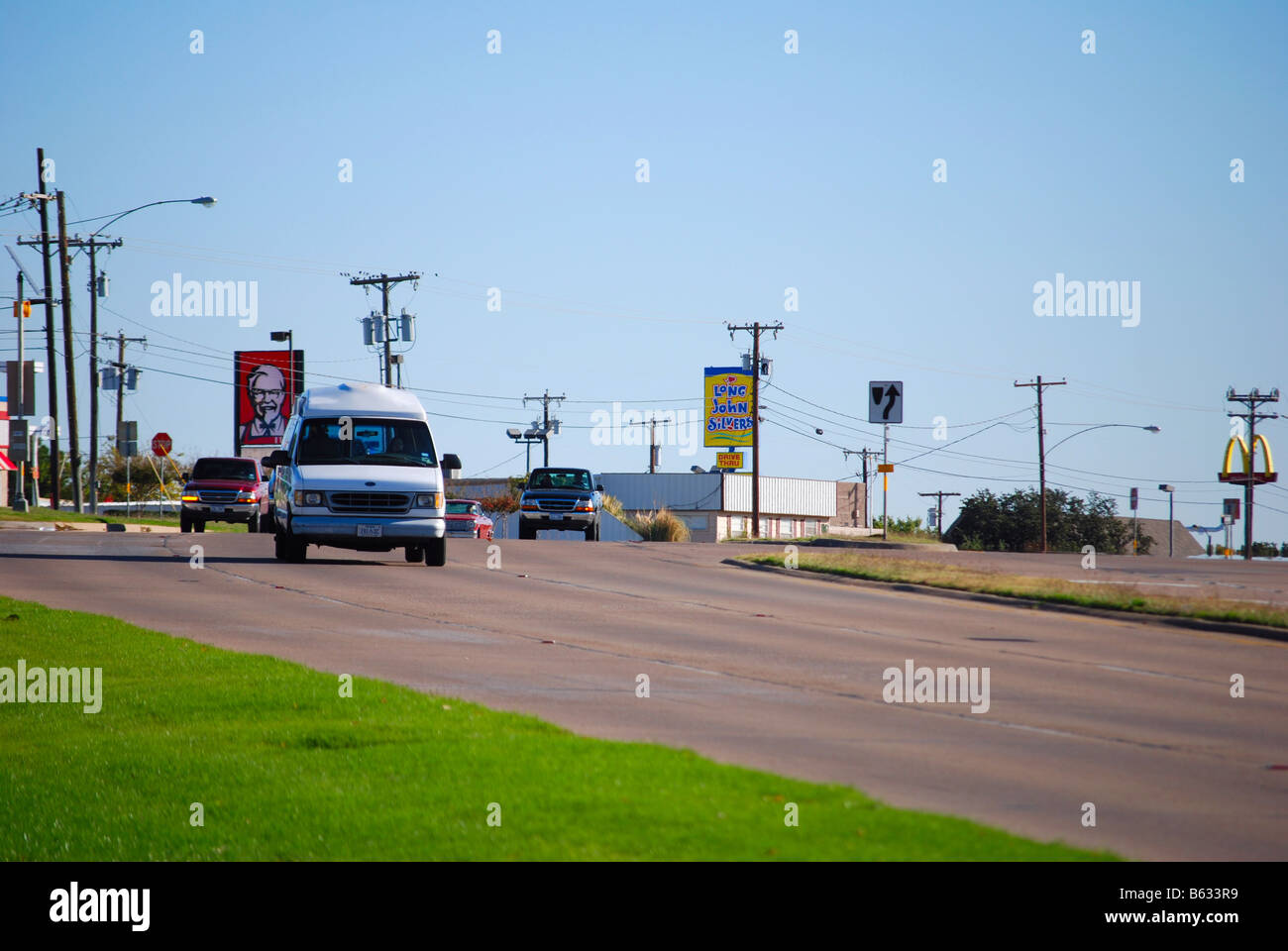 Traffic on Highway 10 in Euless, Texas Stock Photo