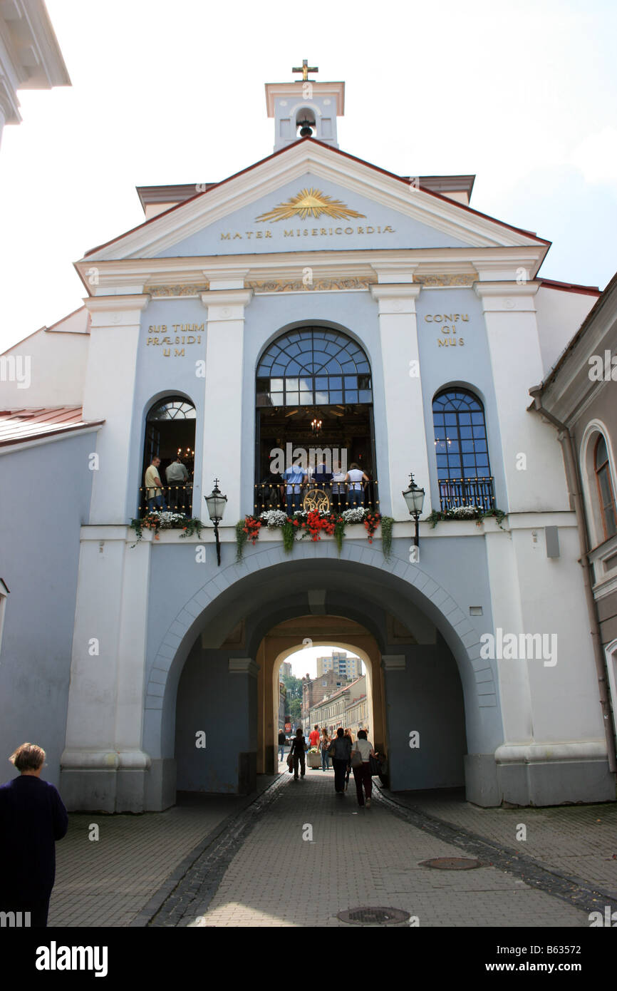 The chapel of the Dawn Gate, Vilnius, Lithuania Stock Photo
