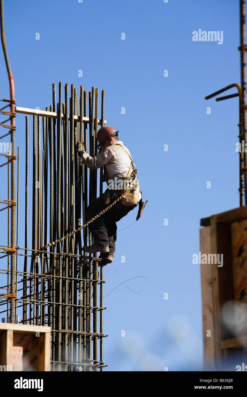 Construction worker at the construction site Stock Photo - Alamy