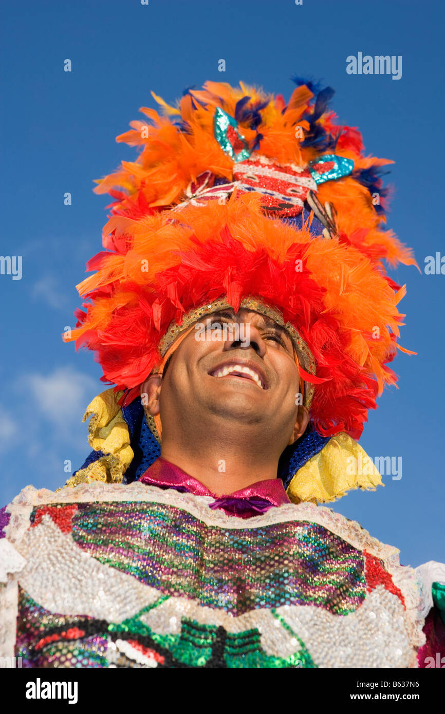 Portrait of a mid adult man performing traditional dance and smiling Stock Photo