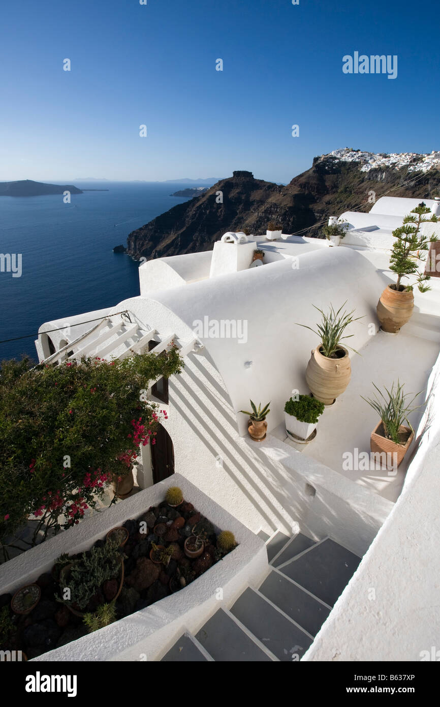 Imerovigli Santorini Cyclades Greece Stock Photo