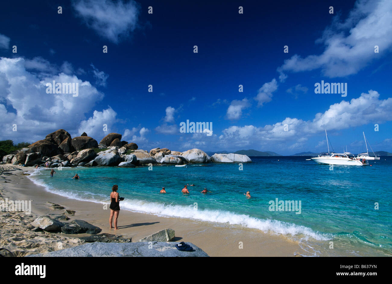 The Baths on Virgin Gorda British Virgin Islands Caribbean Stock Photo