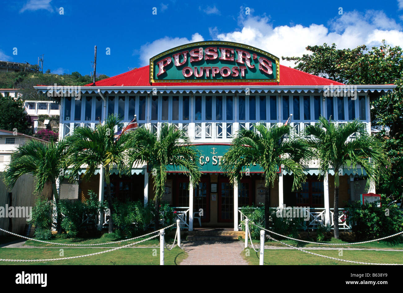 Pusser s Outpost Bar in Roadtown on Tortola Island British Virgin