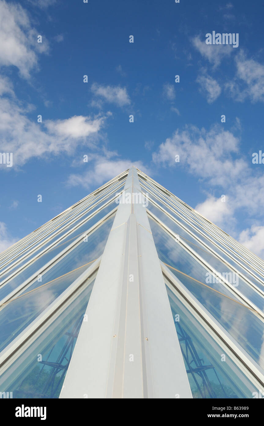 Glass pyramid of the Muttart Conservatory, Edmonton, Alberta, Canada