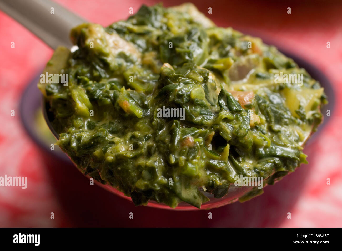 Spinach and Tomato In an African Curry Sauce Mchicha Stock Photo Alamy