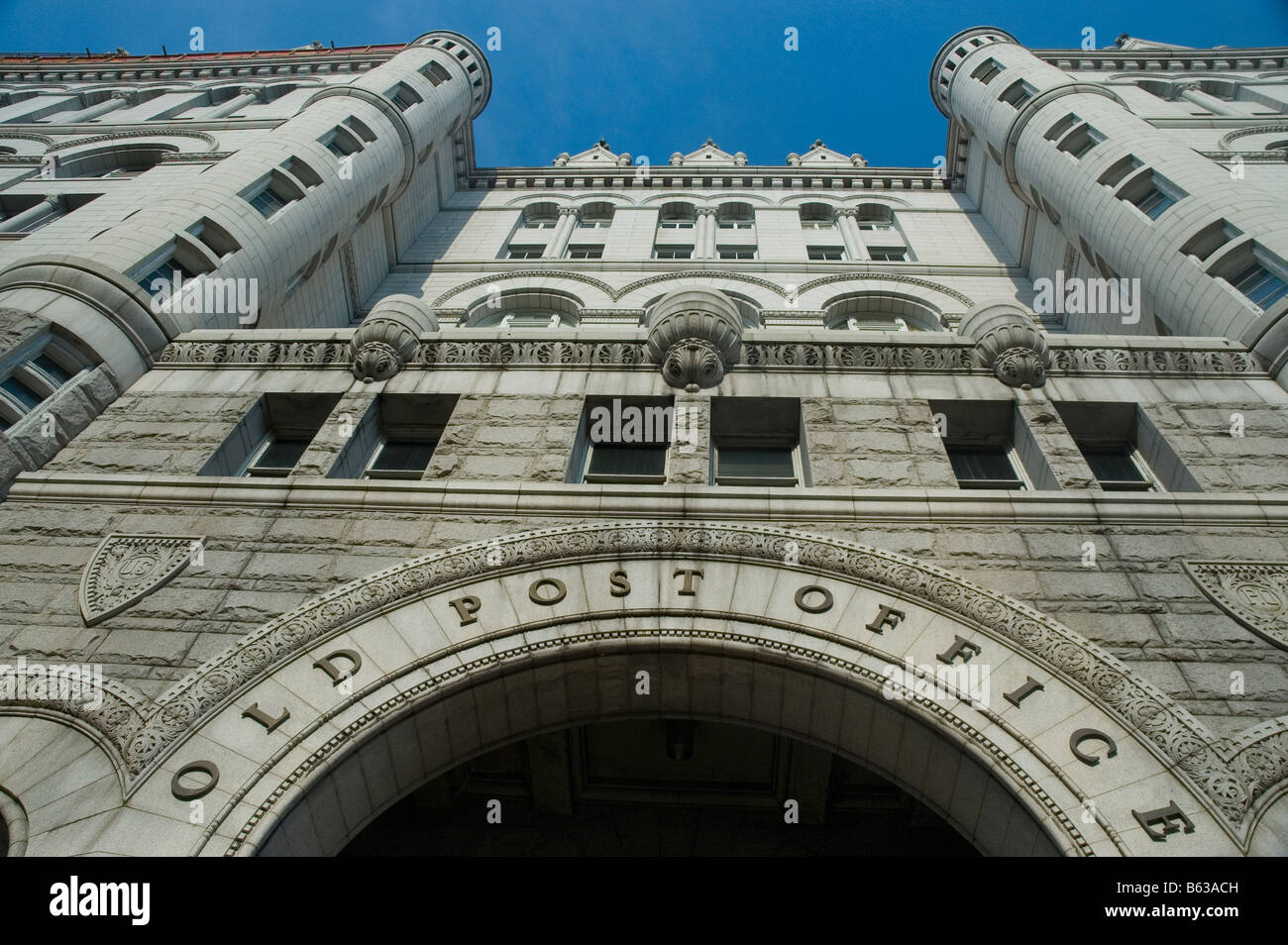 Facade of a building, Old Post Office building, Pennsylvania Avenue