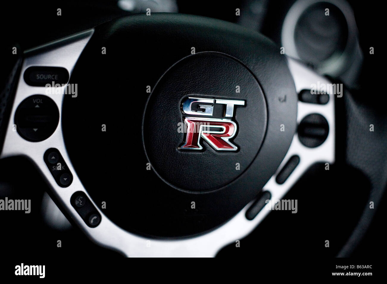 nissan gtr steering wheel Stock Photo Alamy