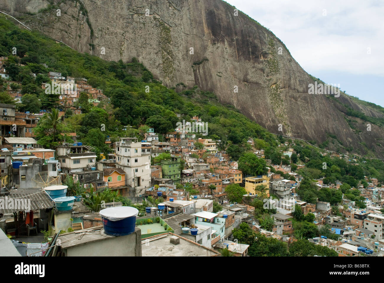 Rocinha - the largest favela / slum in Rio de Janeiro, Brazil Stock Photo