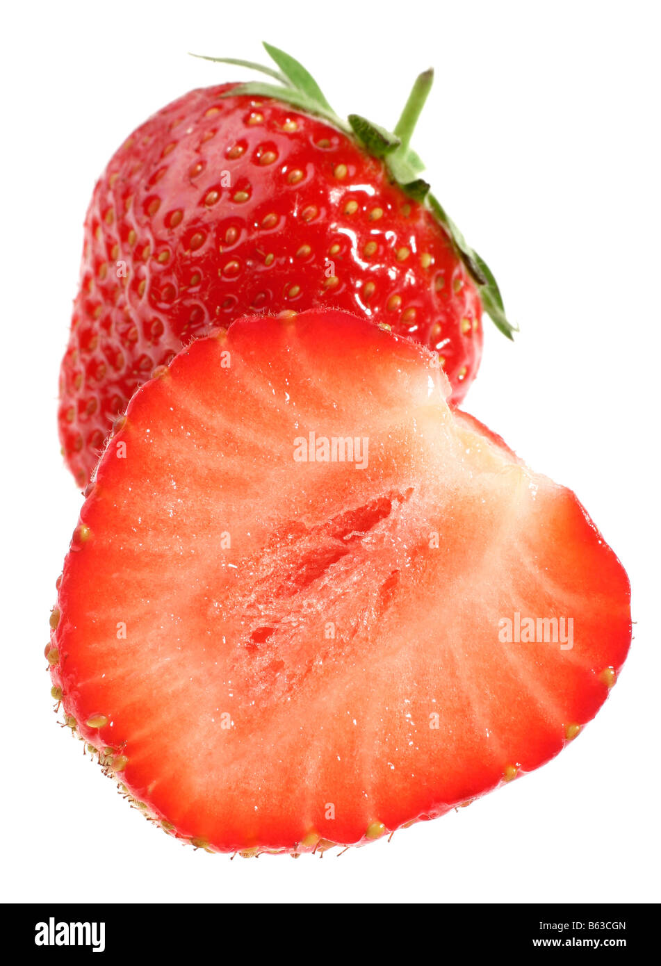Strawberry fresh fruit isolated on white background Stock Photo - Alamy