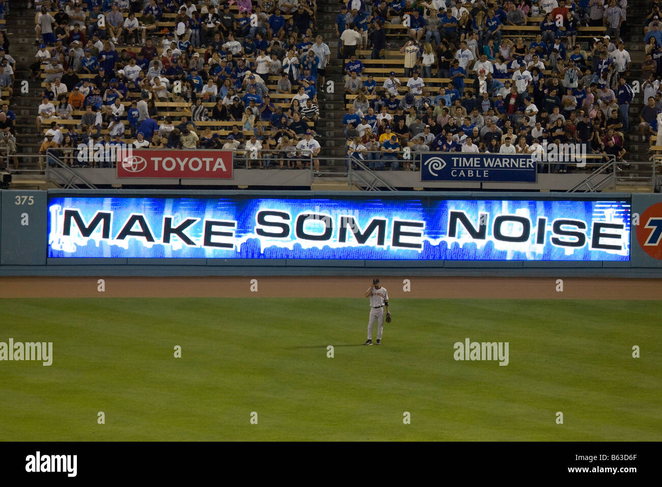 Sign Encouraging Fans to Cheer Stock Photo