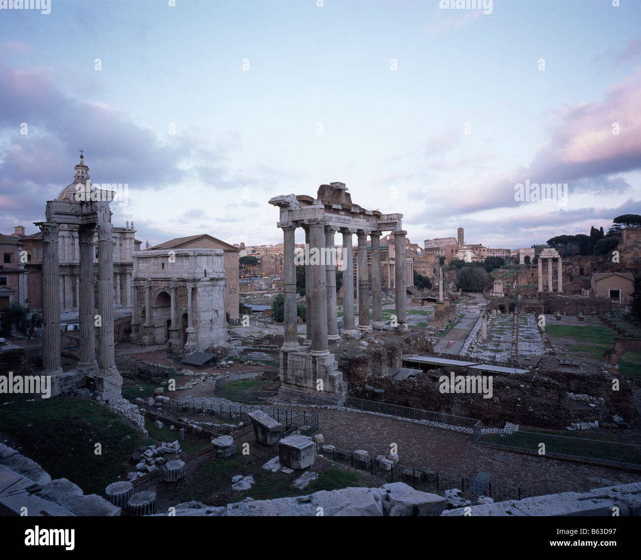 Roman Forum From Capitoline Hill. Stock Photo