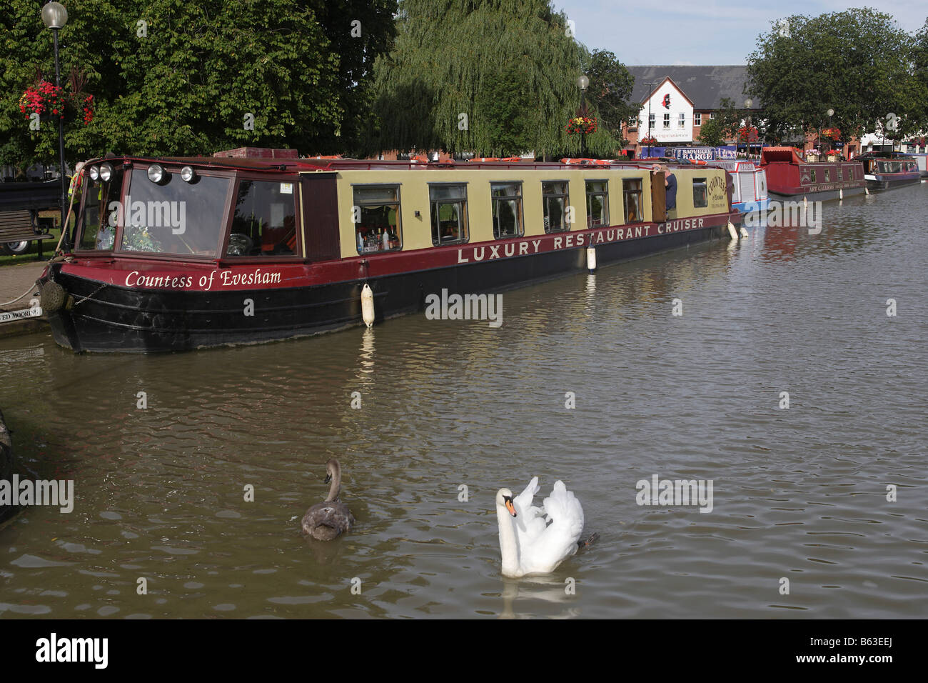 Stratford upon Avon Avon River boat Warwickshire the Midlands UK United