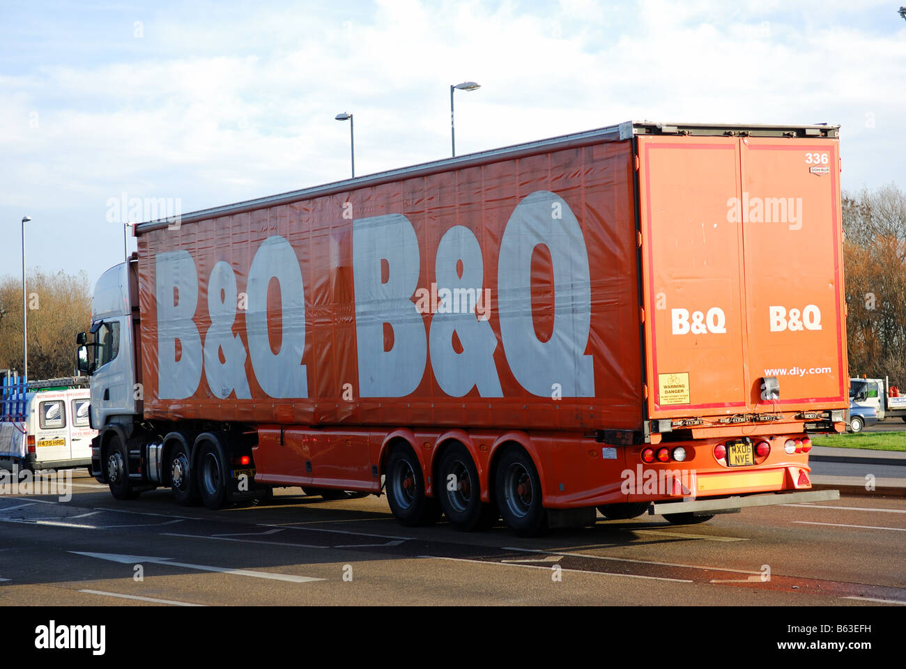 B&Q Articulated Lorry Stock Photo Alamy