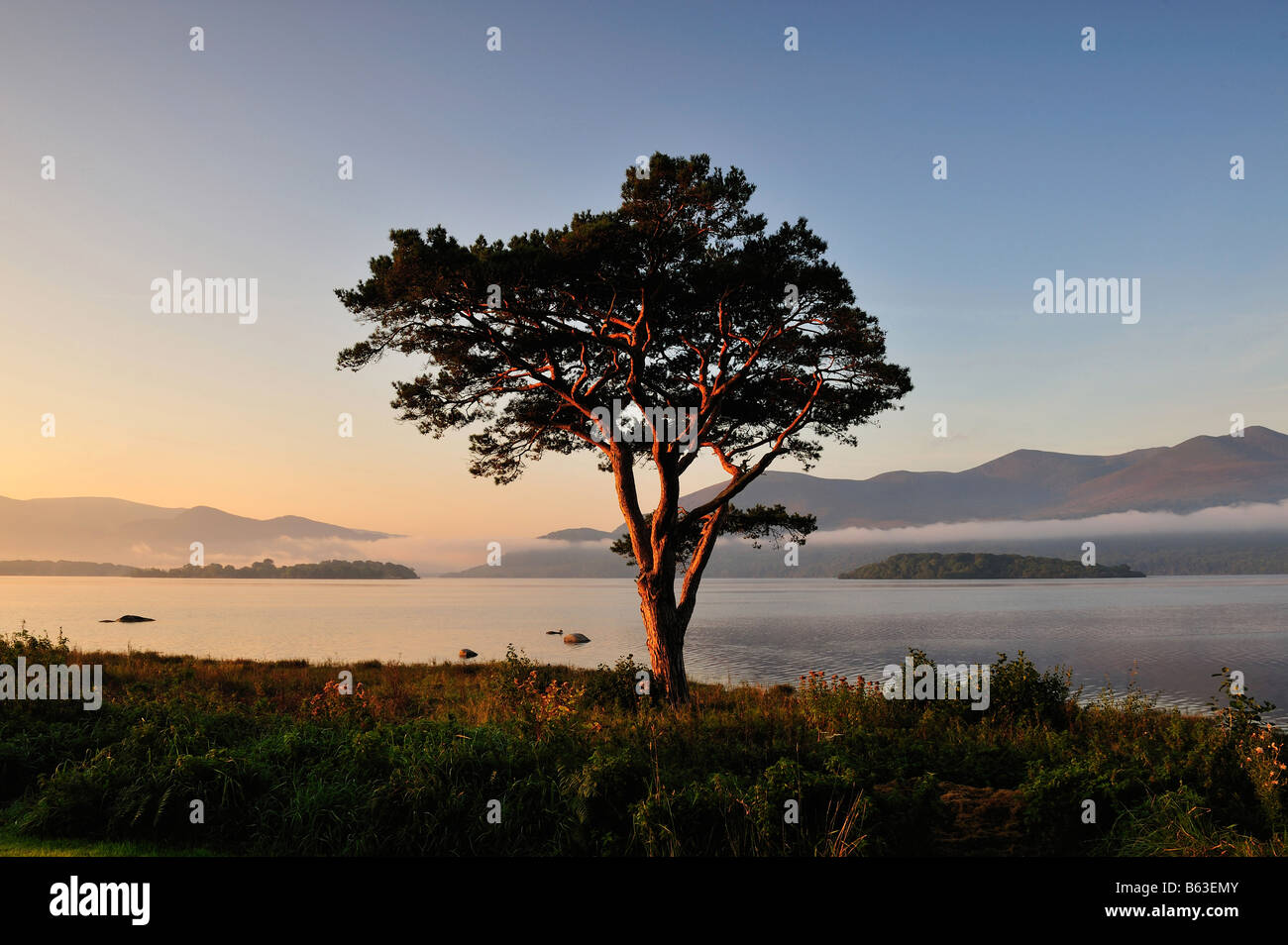peaceful morning by Killarney Lakes, Co.Kerry, Ireland Stock Photo
