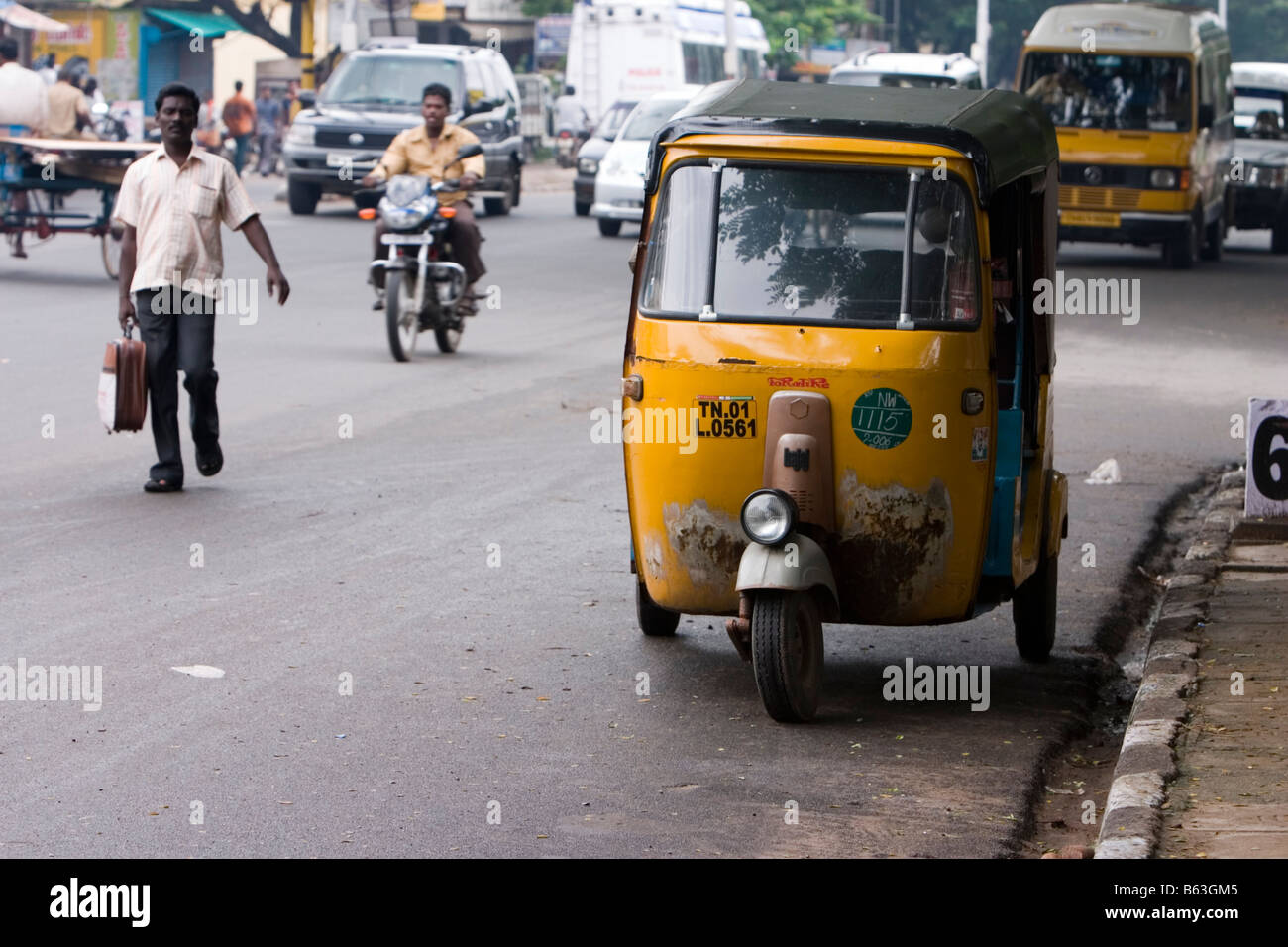 An auto rickshaw or tuk tuk (auto, rick, autorick or rickshaw) in