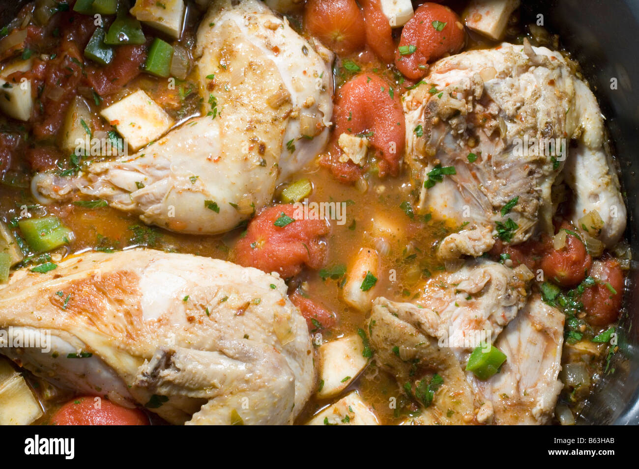 Bolivian Chicken With Spicy Hot Sauce Sajta Stock Photo