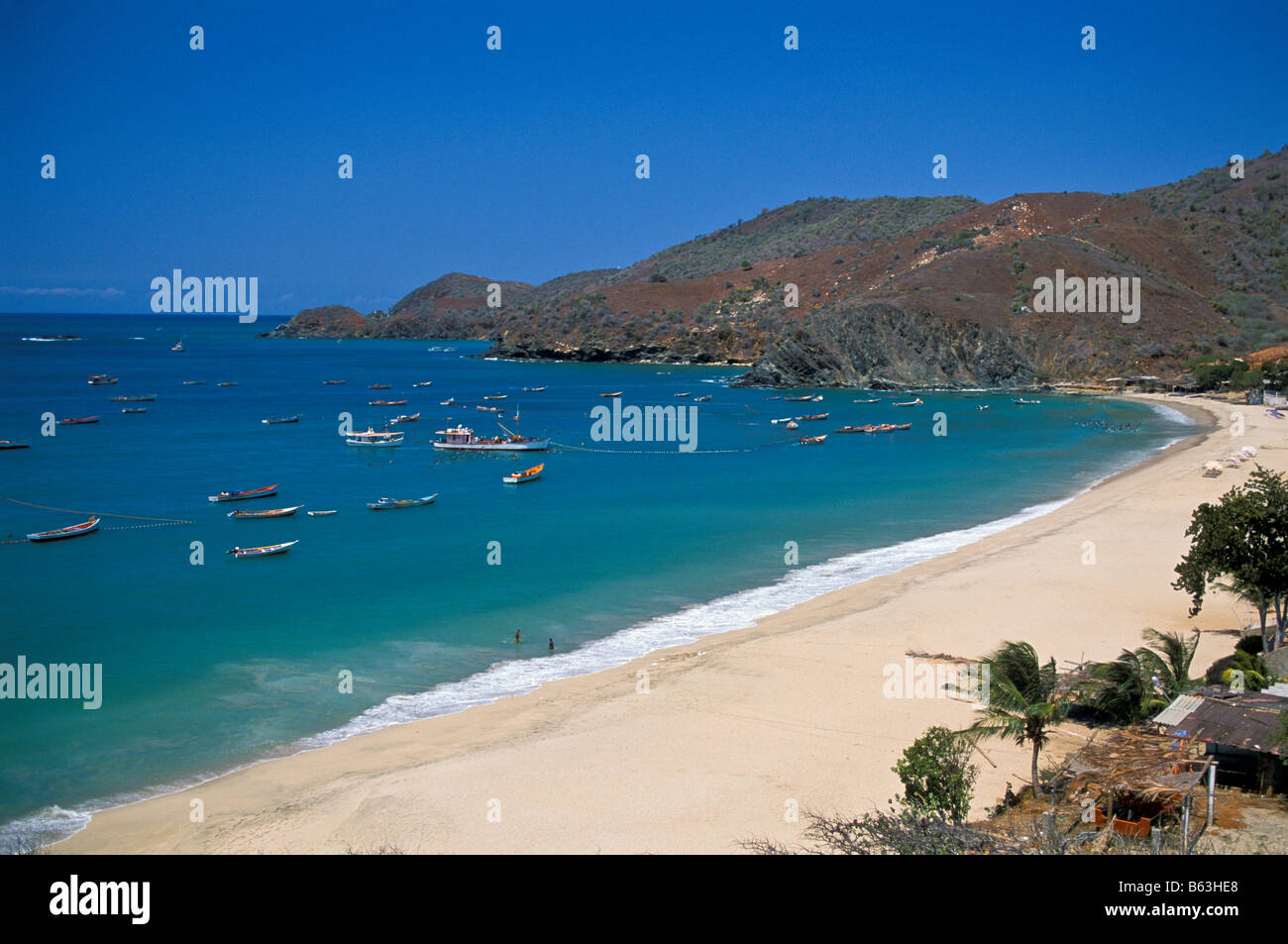 Venezuela Isla Margarita island Playa Manzanillo popular beach scenic landscape south america