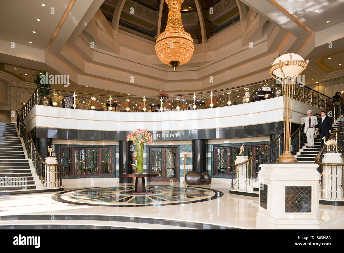 lobby, Ritz Carlton Hotel, Doha, Qatar Stock Photo