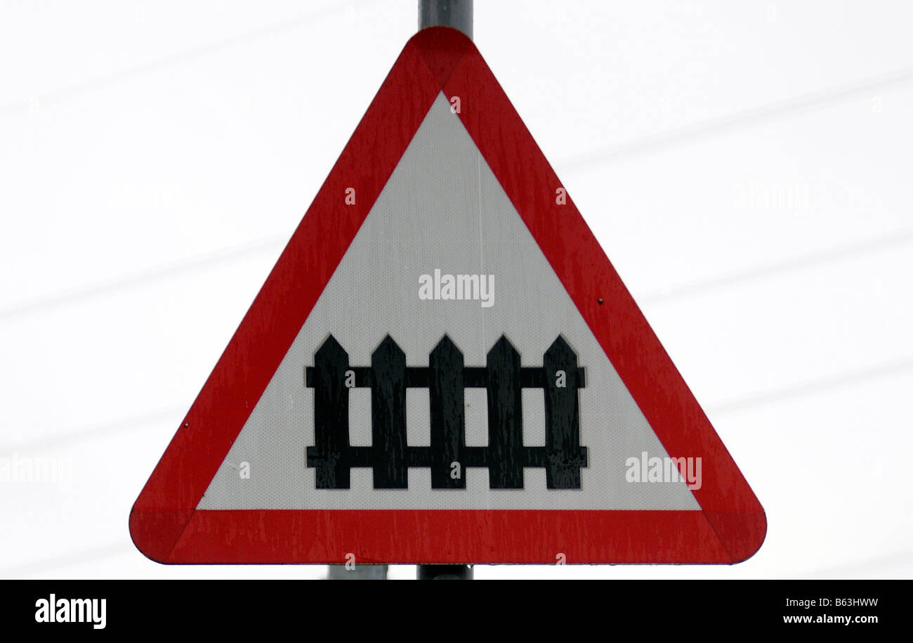 Barrier sign 28 11 2008 Credit Garry Bowden Stock Photo - Alamy