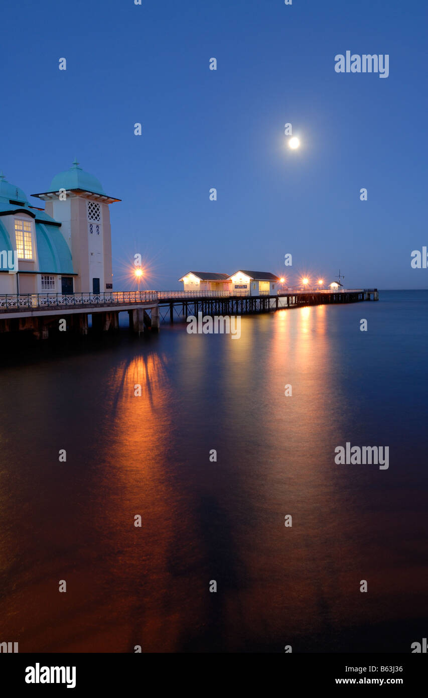 Penarth pier lit up at night Stock Photo Alamy