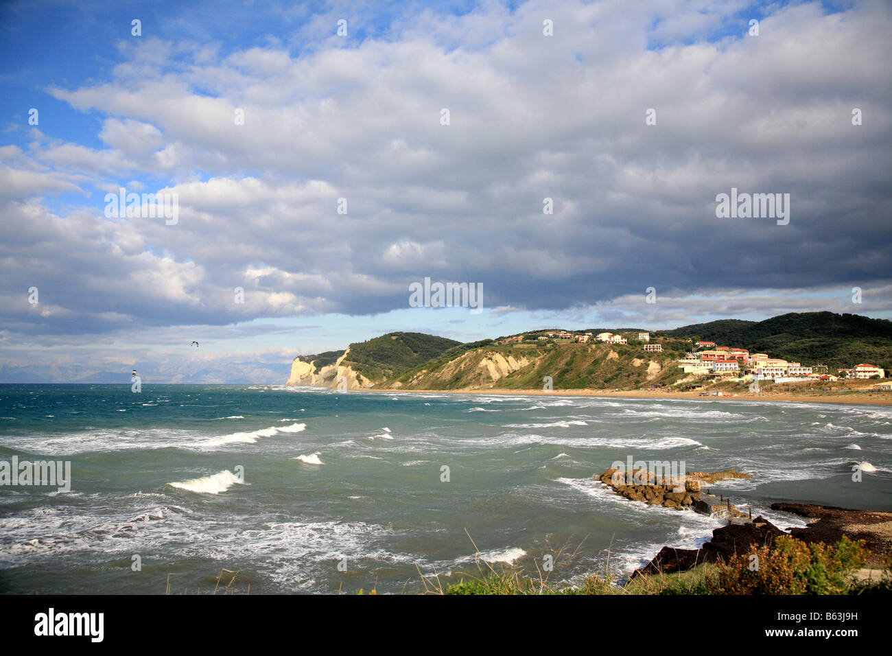 Landscape of Agios Stefanos, Corfu Stock Photo