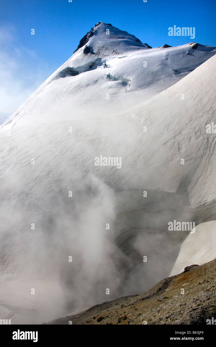 Sherman Peak above the summit crater of Mount Baker in the Mount Baker Wilderness North Cascades Washington Stock Photo