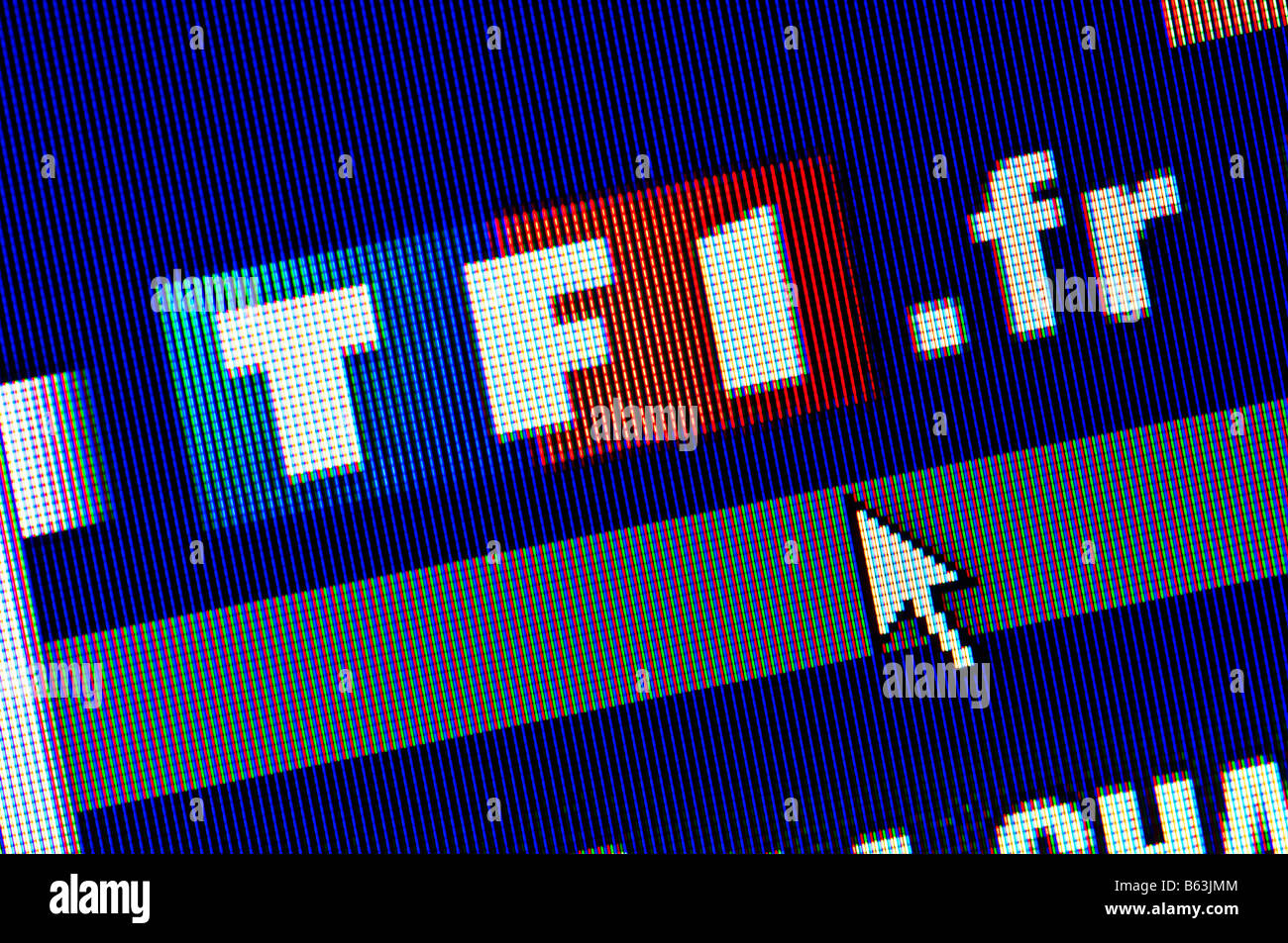 Macro screenshot of TF 1 French tv website Editorial use only Stock Photo