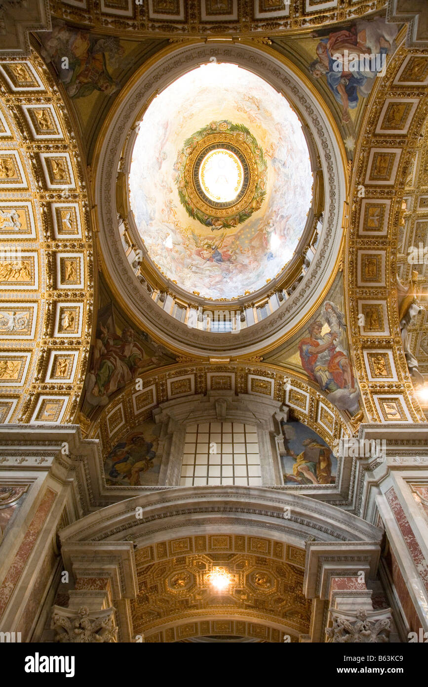 St. Peter's Basilica Interior Rome Vatican Italy Stock Photo Alamy
