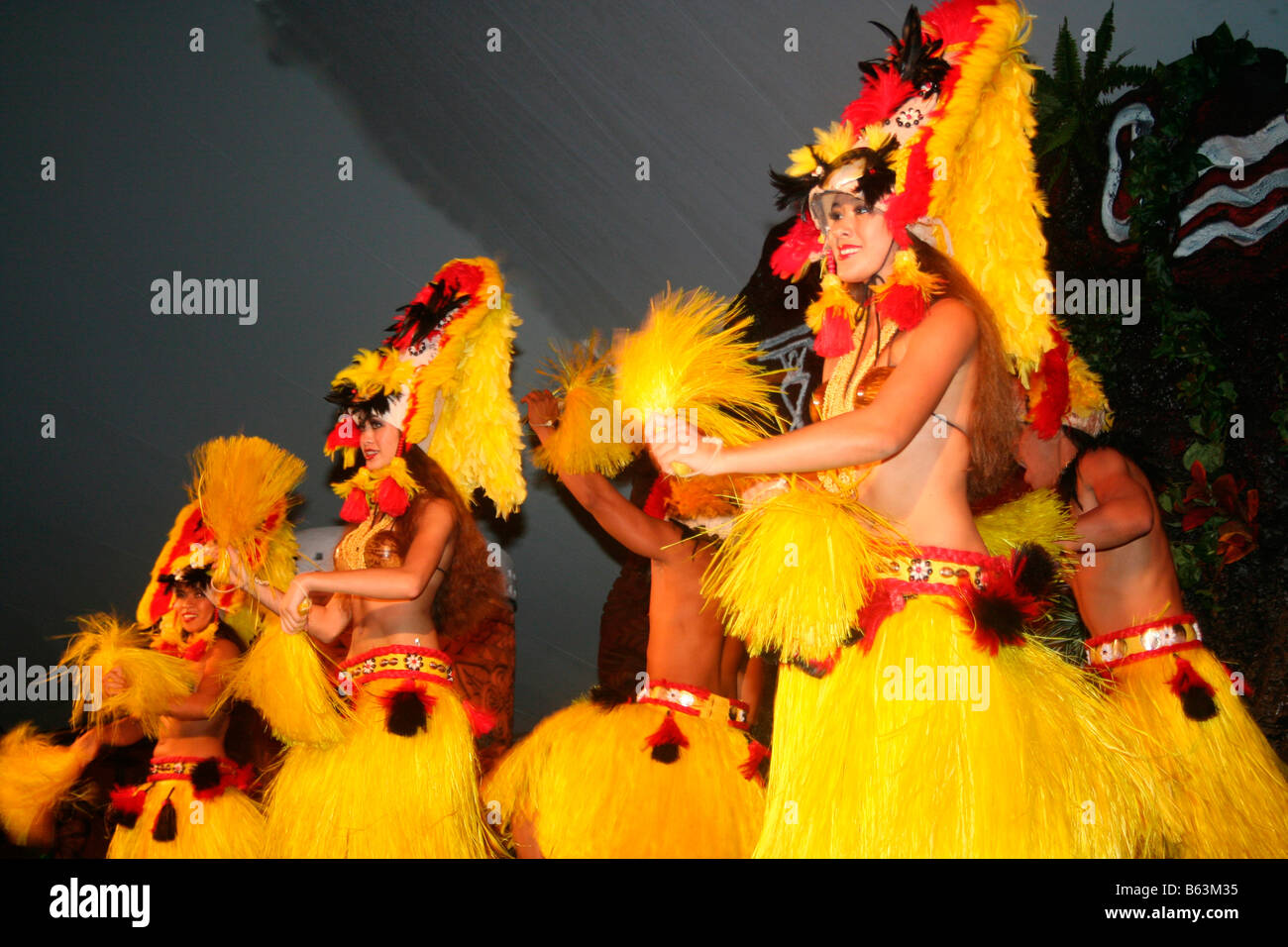 Luau Polynesian dancing Stock Photo Alamy