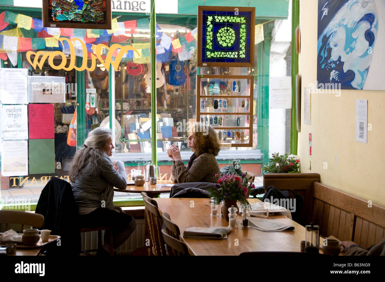 Willow vegetarian restaurant in Totnes in Devon Stock Photo