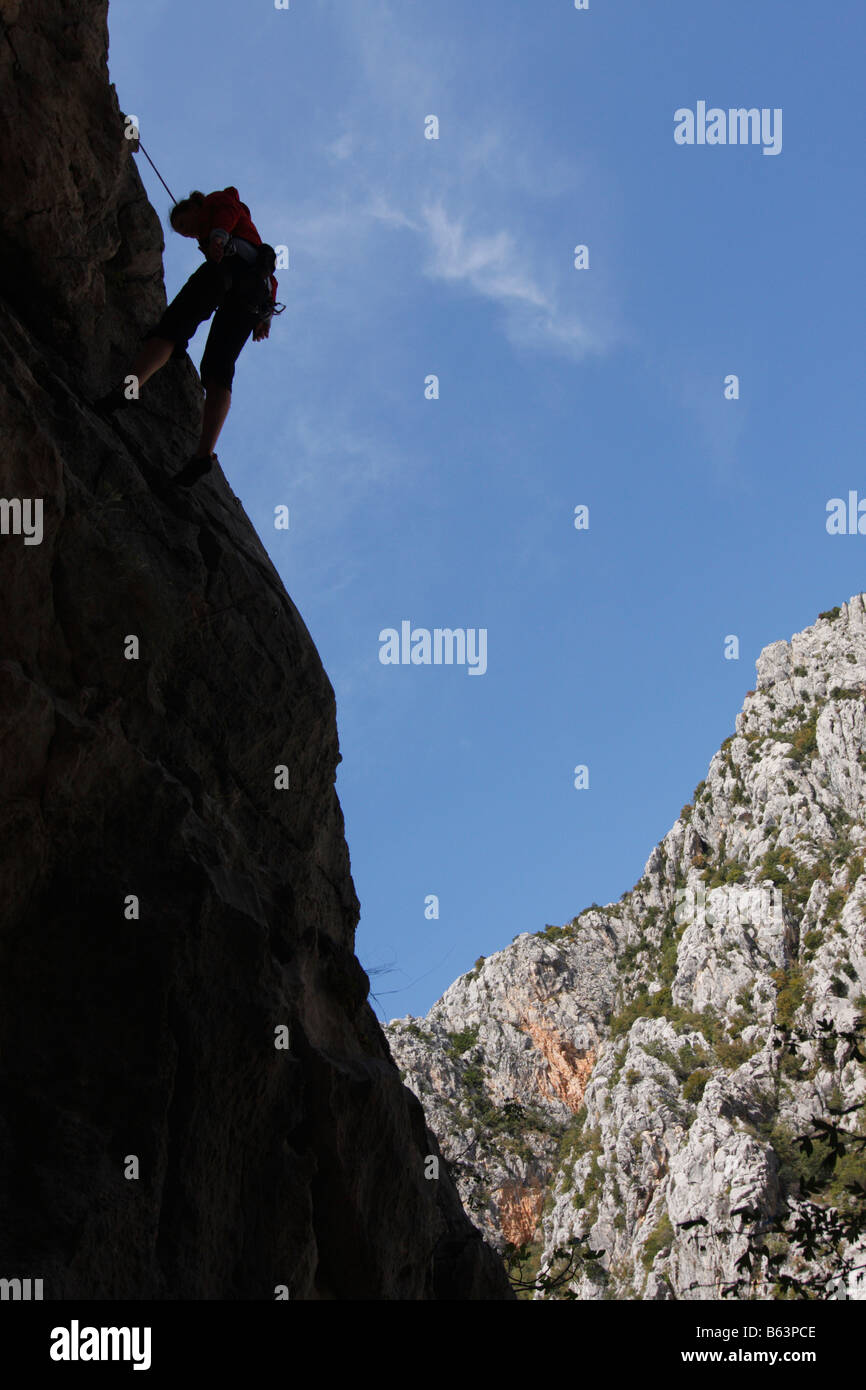 Rock climbing in Paklenica, Croatia Stock Photo Alamy
