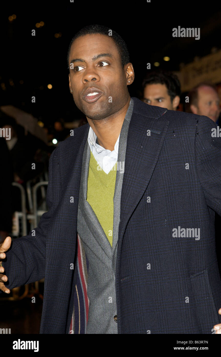 Chris Rock attending The Premier of Madagascar Escape 2 Africa Empire Cinema London 23rd of November 2008 Stock Photo