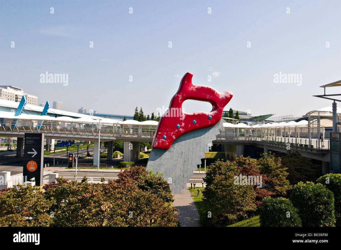 Giant saw sculpture near Big Sight Convention Center, Odaiba Island