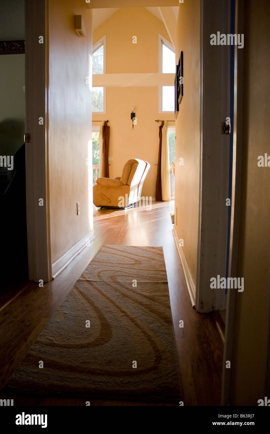 Interior of a modern a frame style contemporary home Stock Photo