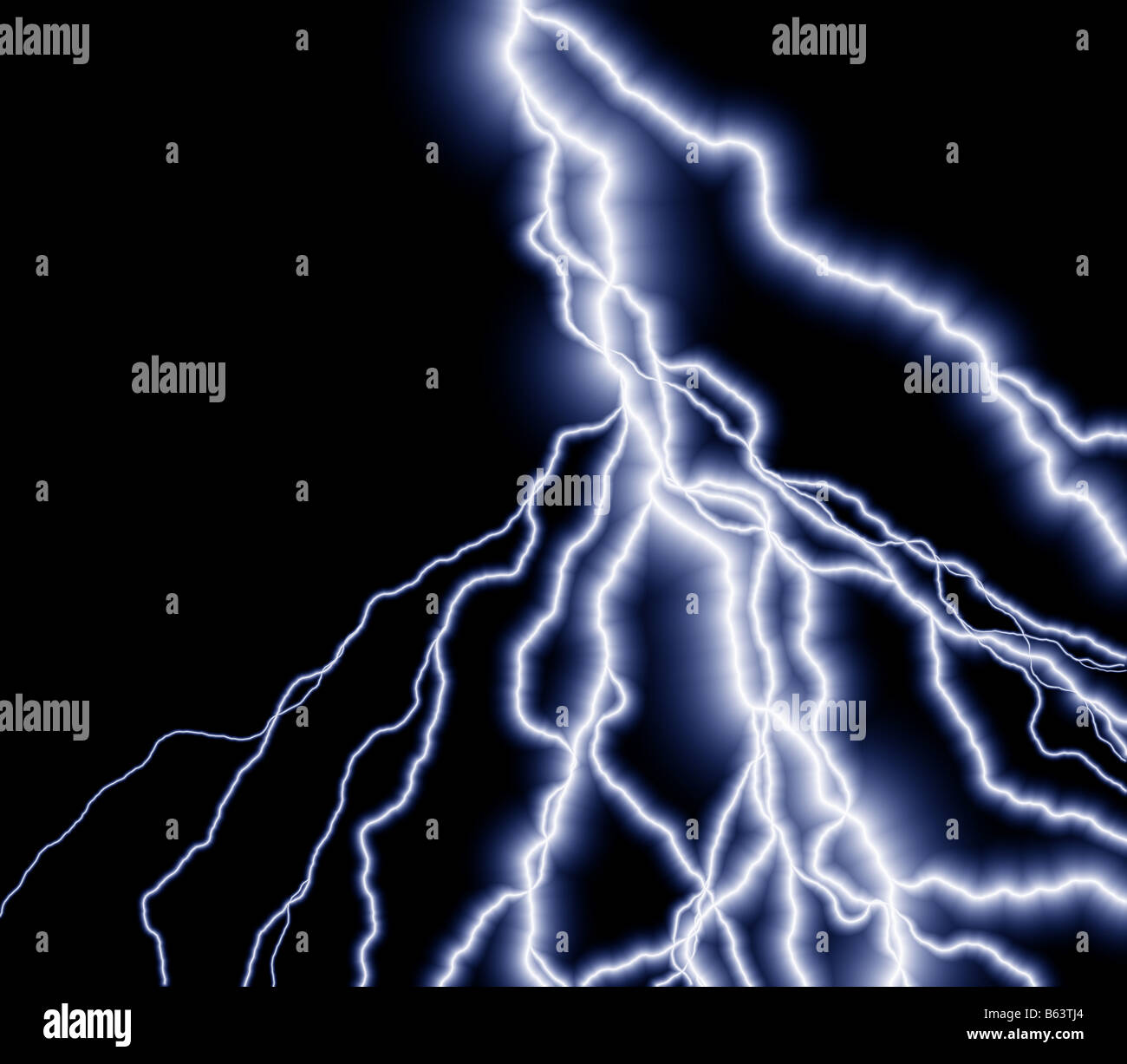 a great lightning background many branches of electrical delight Stock