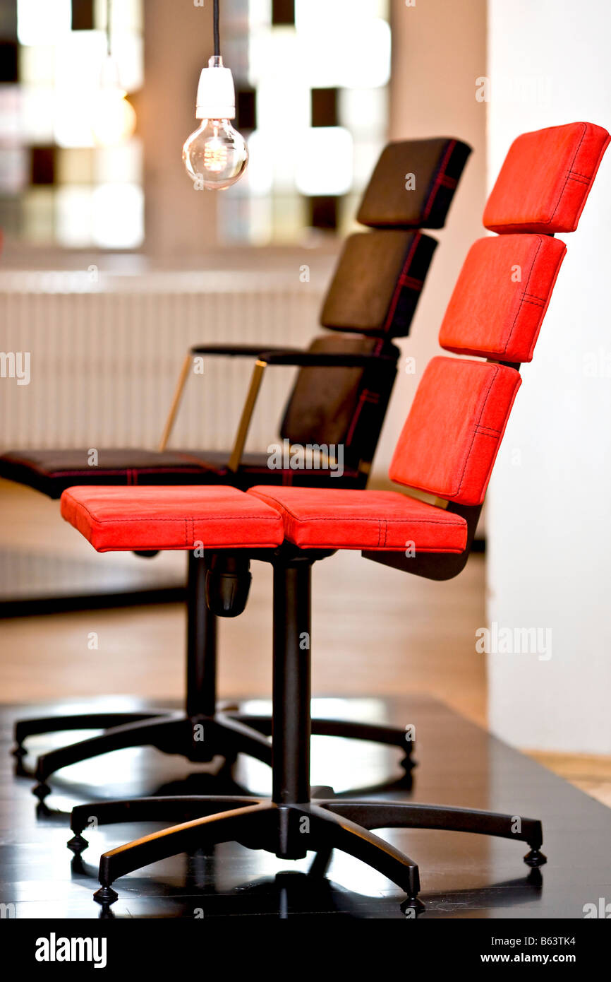 Two modern office chairs Stock Photo