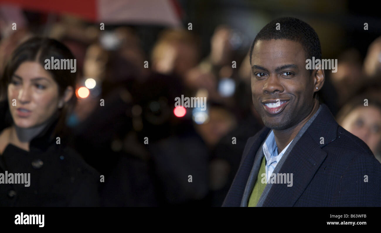 Chris Rock attending The Premier of Madagascar Escape 2 Africa Empire Cinema London 23rd of November 2008 Stock Photo