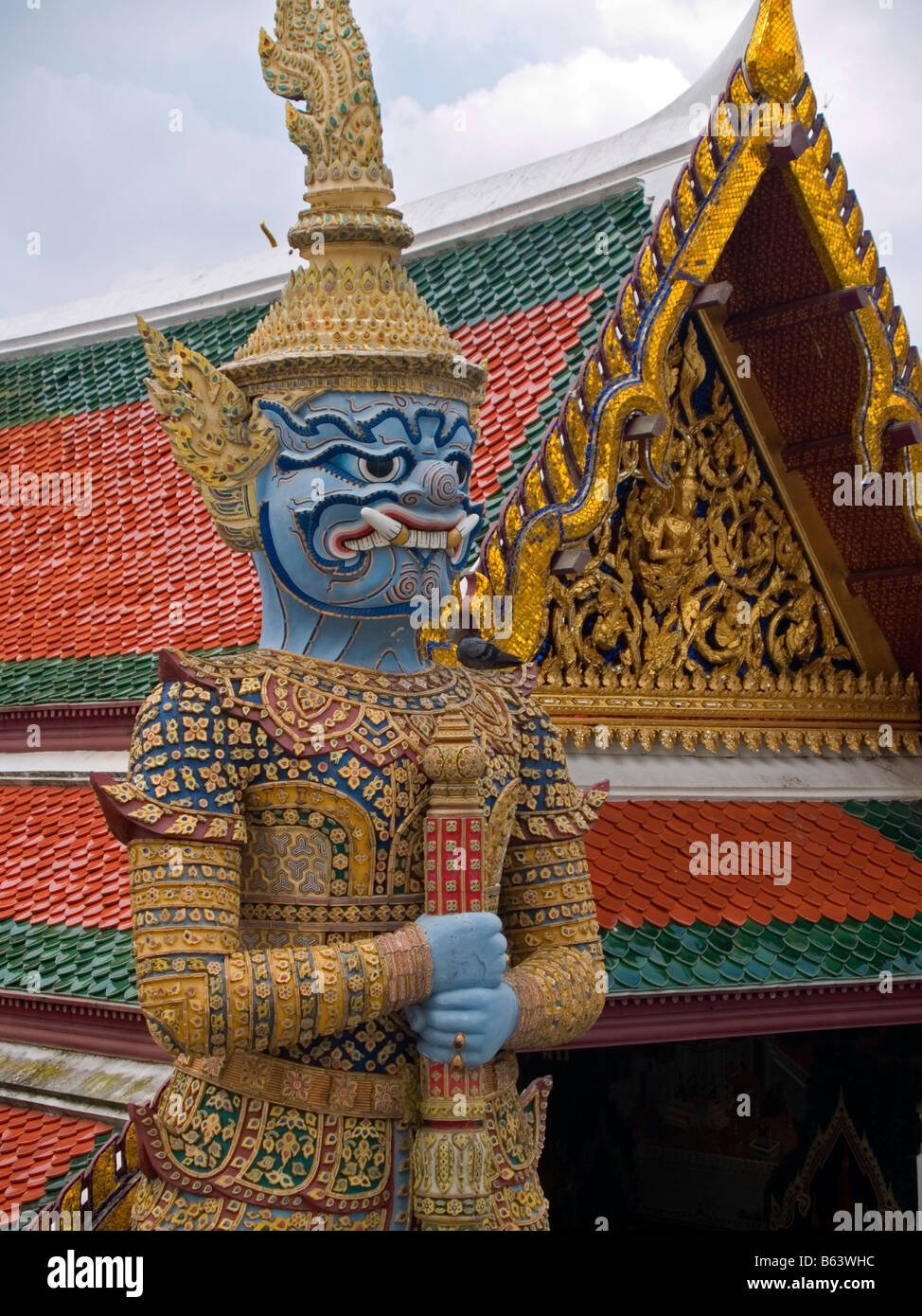 mythical human beast statue at the Golden Palace in Bangkok Thailand ...