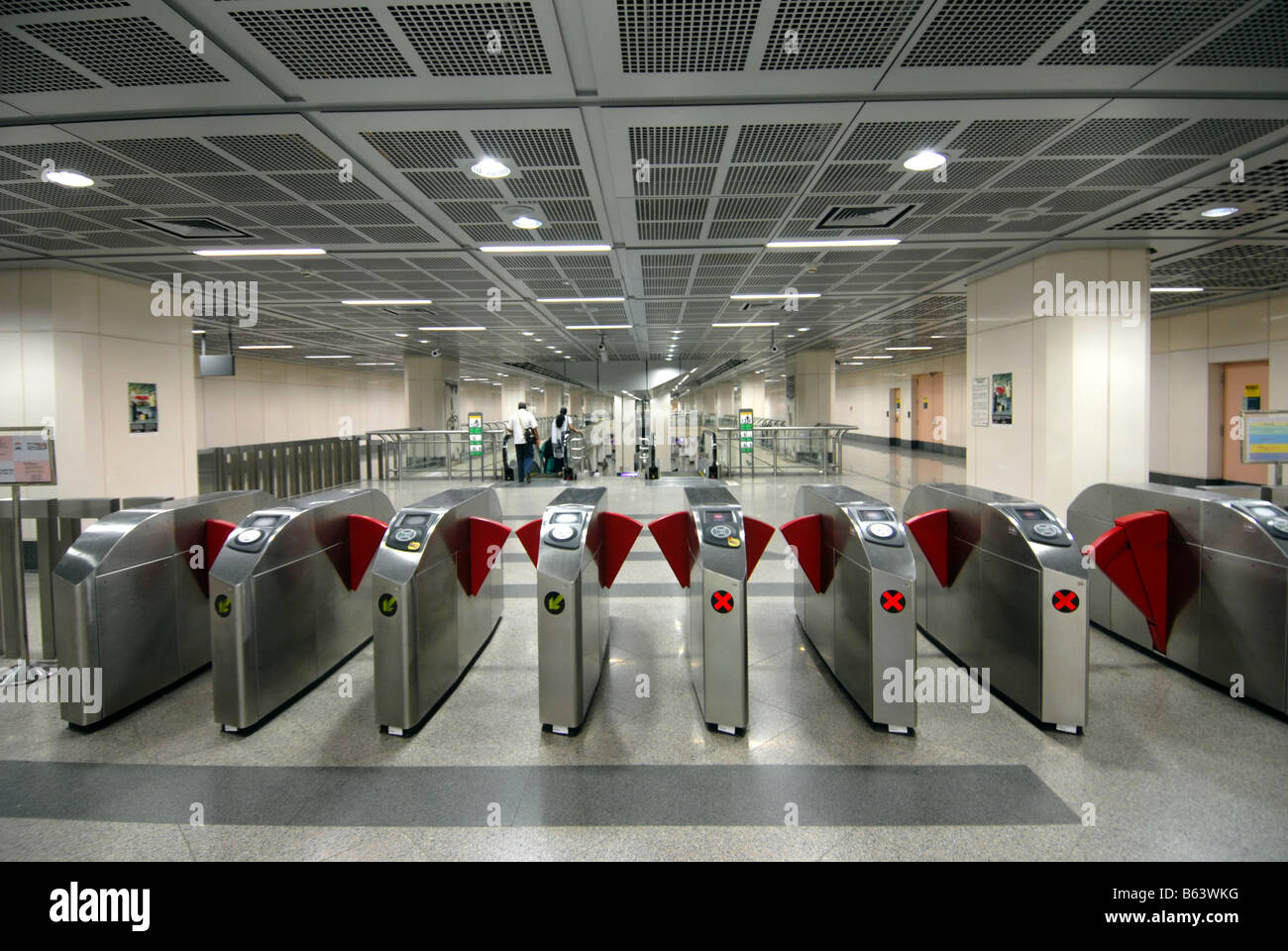 A MASS RAPID TRANSIT STATION IN SINGAPORE Stock Photo