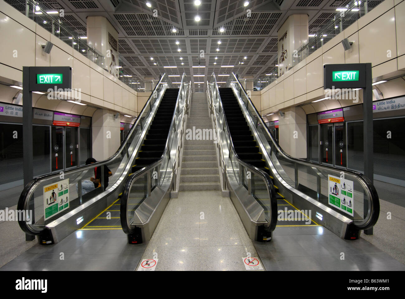 A MASS RAPID TRANSIT STATION IN SINGAPORE Stock Photo