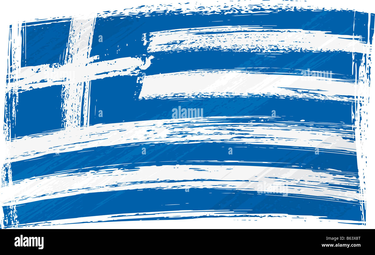 Grunge Greece flag Stock Photo