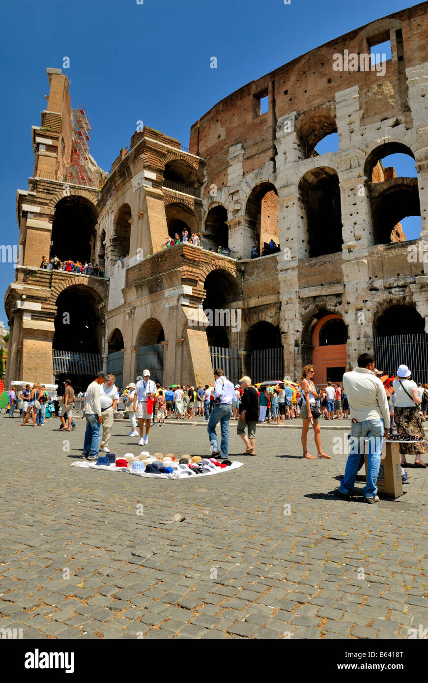 False Seling Rome Immigrants sell fake brand goods in the street to tourists by the ...