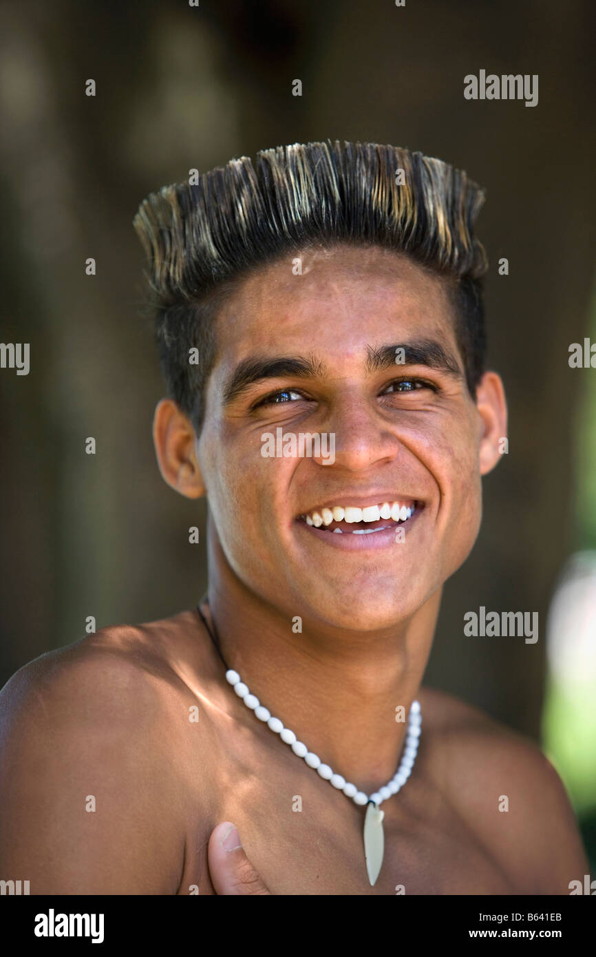 Brazil Sao Paulo Man With Nice Hair Cut Portrait Stock Photo