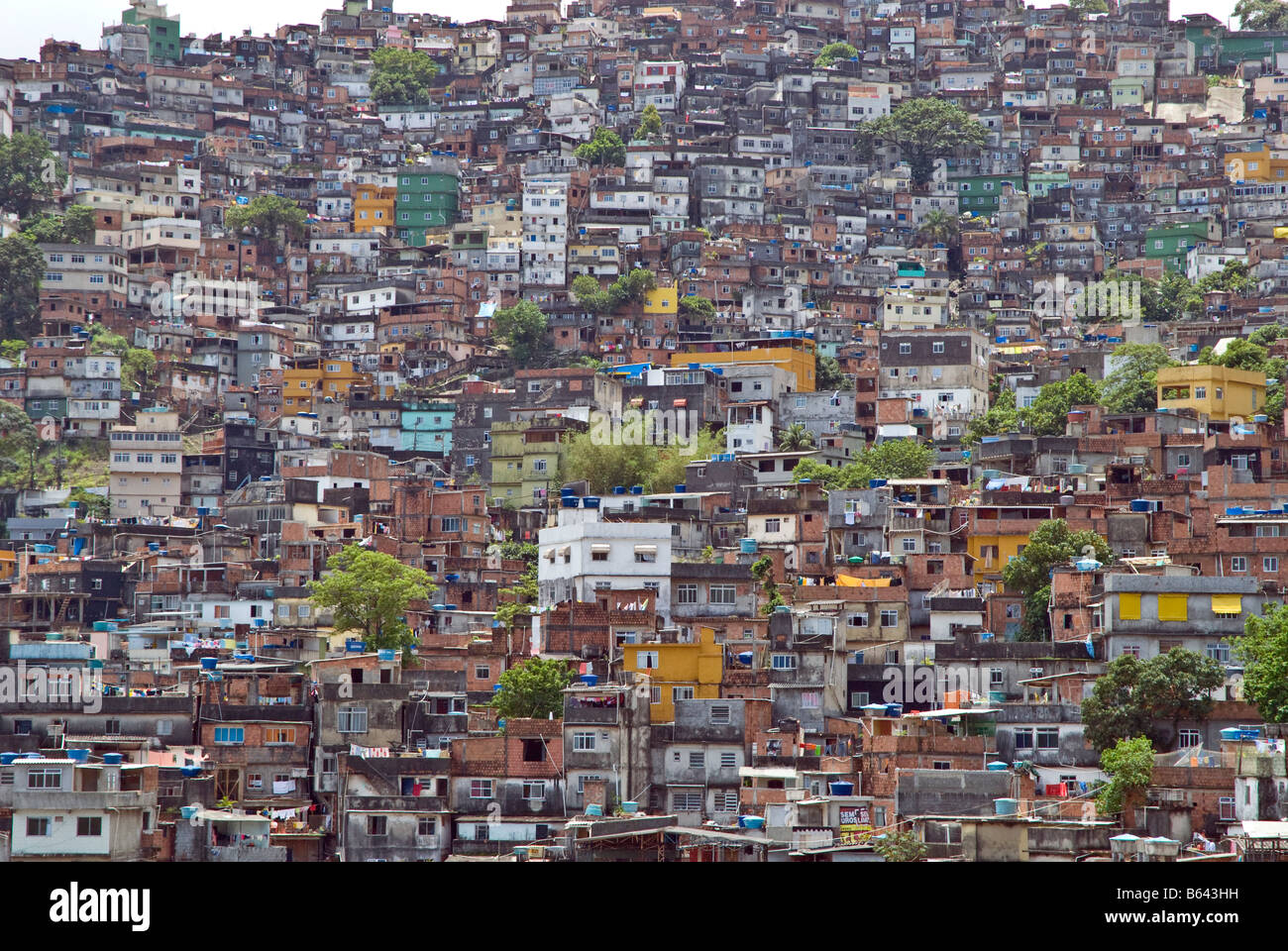 Rocinha - the largest favela / slum in Rio de Janeiro, Brazil Stock Photo