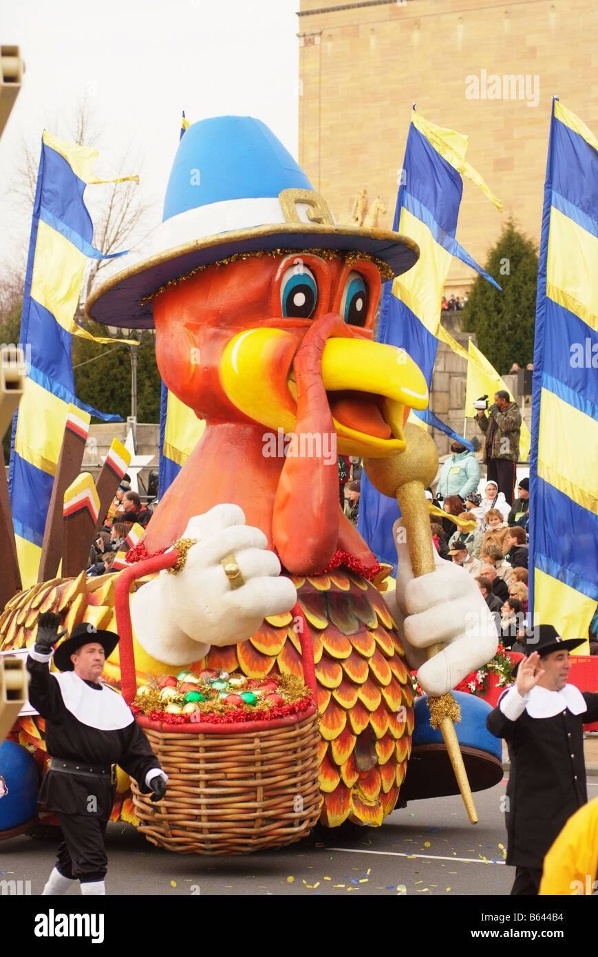 Philadelphia PA Thanksgiving Day Parade turkey float Stock Photo Alamy
