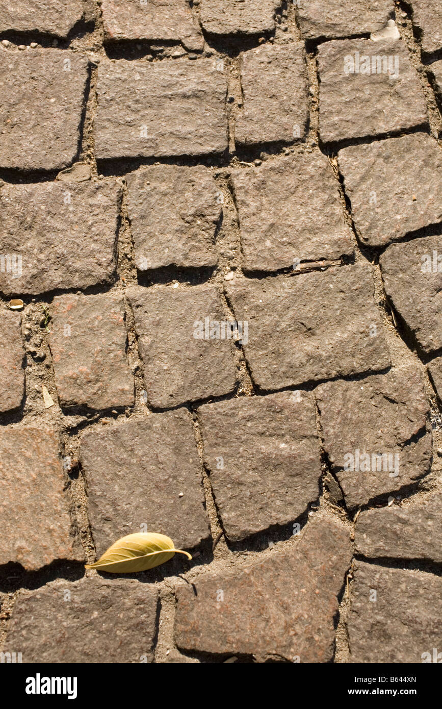 Stone pavement Mantua Italy Stock Photo