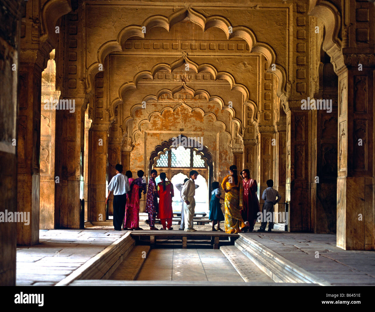 Interior Of The Red Fort Delhi India Asia Stock Photo