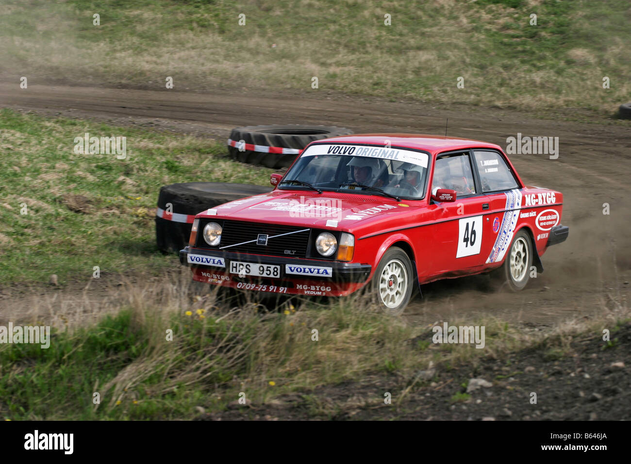Volvo rally car in a race Stock Photo - Alamy
