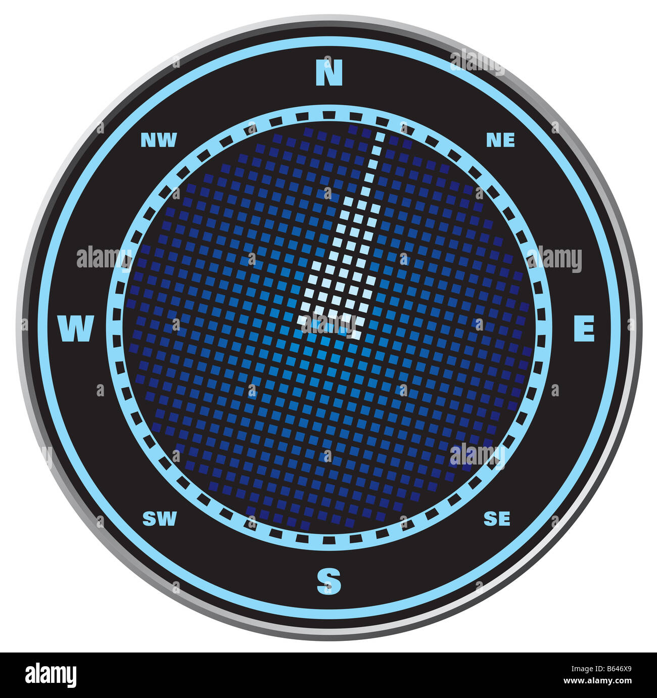 Compass digital display Stock Photo Alamy