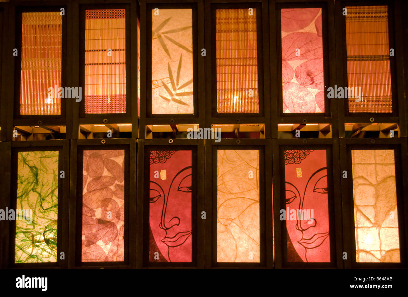 Lamps on display at a night market in Chiang mai, Thailand Stock Photo